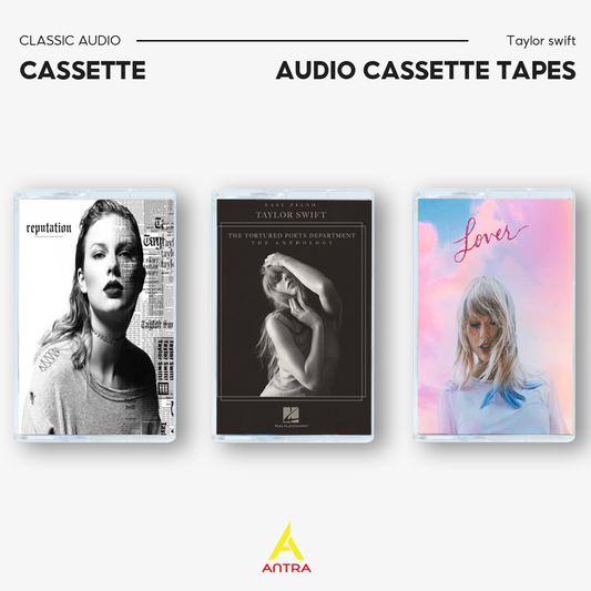 Taylor Swift Cassette Tape Set – Reputation, The Tortured Poets Department: The Anthology, Lover – Vintage Pop & Singer-Songwriter Collection