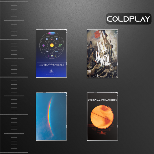 Coldplay Cassette Tape Collection – Music of the Spheres, Viva La Vida, Parachutes & Everyday Life – Alternative Rock Mixtape Set