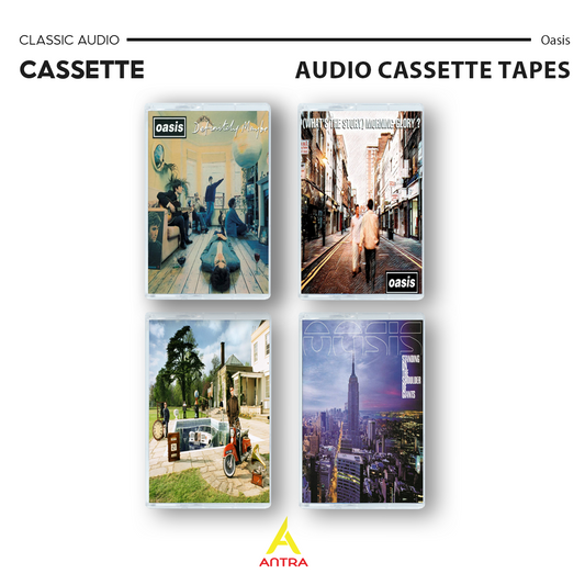 Oasis Vintage Cassette Tape Collection – Definitely Maybe, Morning Glory, Be Here Now & Standing on the Shoulder of Giants