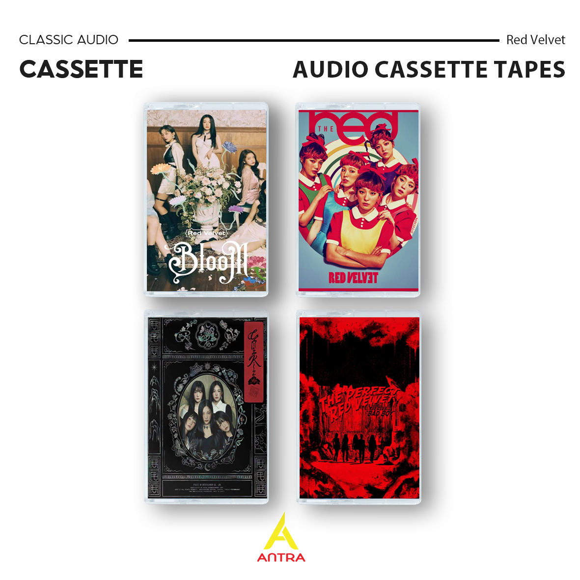 Red Velvet Cassette Tape Collection – Retro Hand-Recorded K-Pop Mixtapes for Collectors & Fans