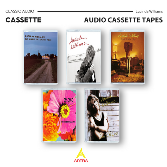 Lucinda Williams Cassette Tape Collection – Car Wheels on a Gravel Road, Essence, West & More – Country Folk Rock Classics