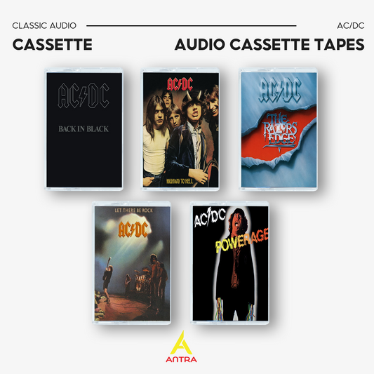 AC/DC Vintage Cassette Tape Collection – Hand-Recorded Classic Hard Rock Mixtape Set