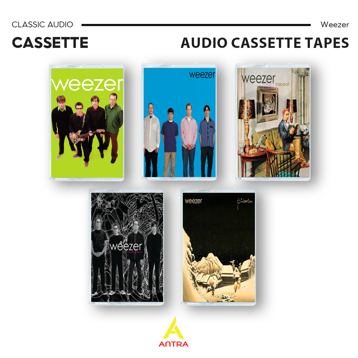 Weezer Cassette Tape Collection – Retro Hand-Recorded Alternative Rock Mixtapes for Collectors & Indie Fans