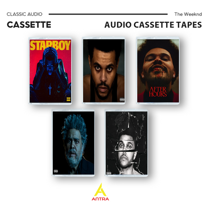 The Weeknd Retro Cassette Tape Collection – Starboy, Beauty Behind the Madness, After Hours, Dawn FM & Trilogy