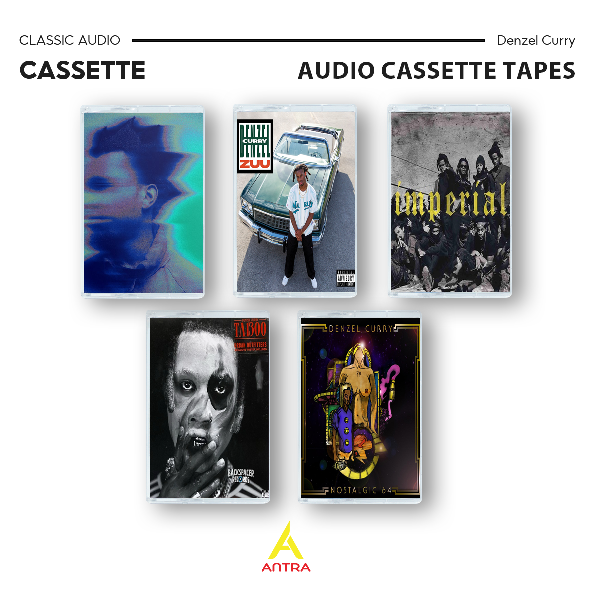 Denzel Curry Cassette Tape Collection – Melt My Eyez See Your Future, ZUU, Imperial & TA13OO – Hip Hop & Rap Set