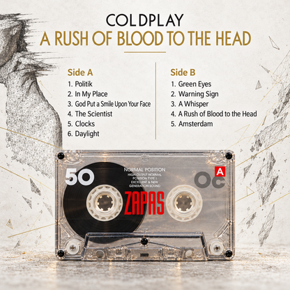 Coldplay Cassette Tape Collection – 4 Iconic Albums