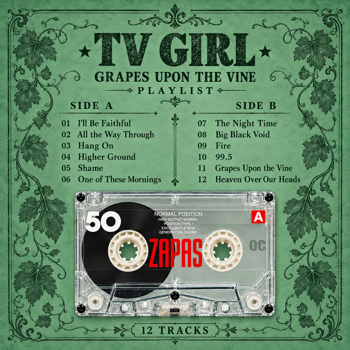 TV Girl Cassette Tape Collection – French Exit, Who Really Cares, Death of a Party Girl & Grapes Upon the Vine
