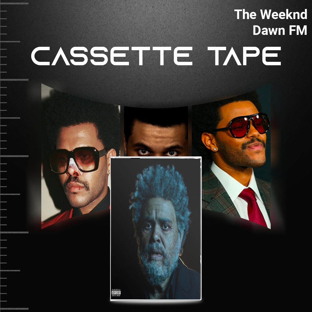 The Weeknd Retro Cassette Tape Collection – Starboy, Beauty Behind the Madness, After Hours, Dawn FM & Trilogy