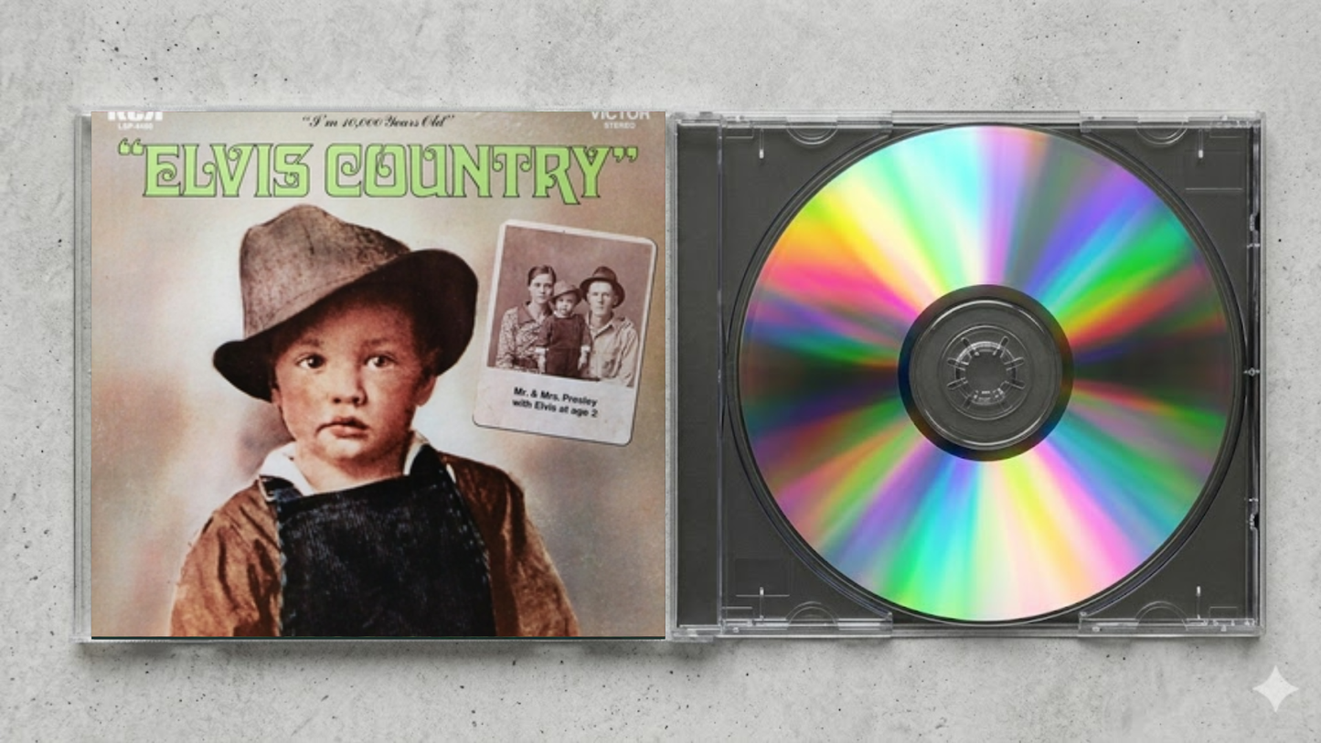Elvis Presley – Elvis Country (I’m 10,000 Years Old) Fan-Made CD Edition | Country Rock Collector’s CD | Exclusive Custom Disc Release