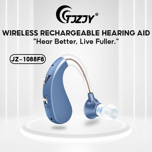 TJZJY 1088F8 Rechargeable Wireless Hearing Aid Headphones For The Elderly, Clear Sound, No Noise, Easy To Use, 12 Month Warranty