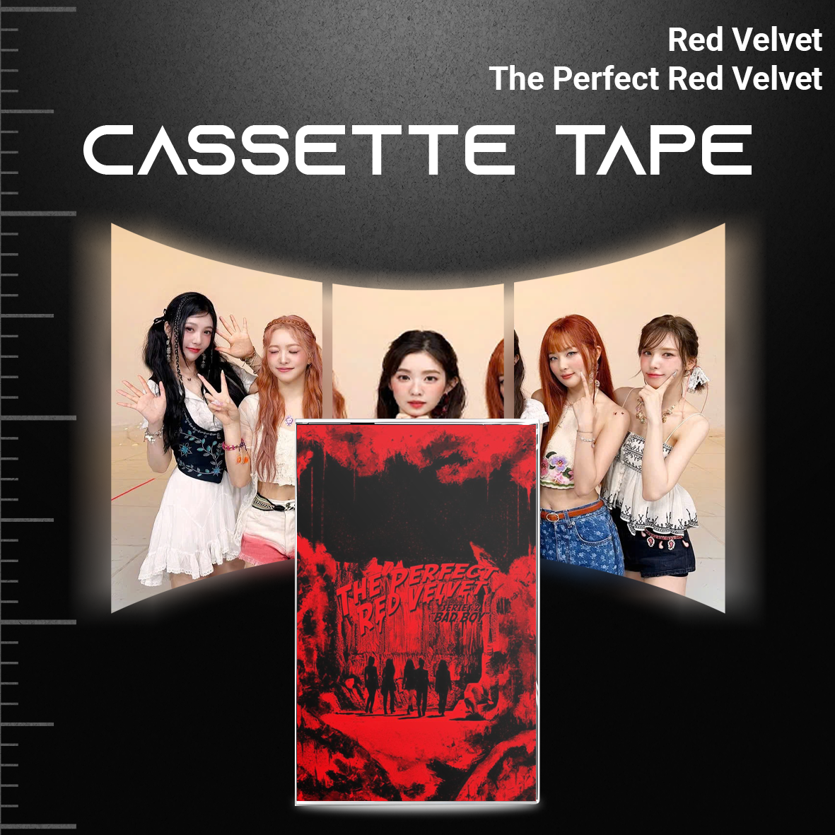 Red Velvet Cassette Tape Collection – Retro Hand-Recorded K-Pop Mixtapes for Collectors & Fans