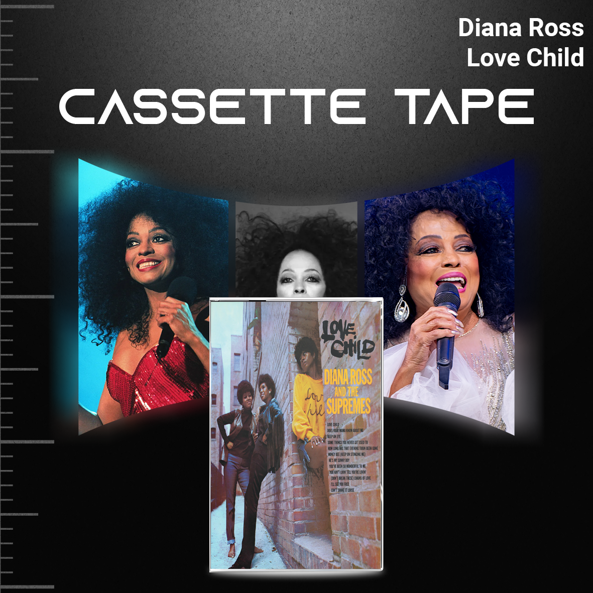 Diana Ross Cassette Tape Collection – Hand-Recorded Soul, Motown & Classic Pop Mixtape Set