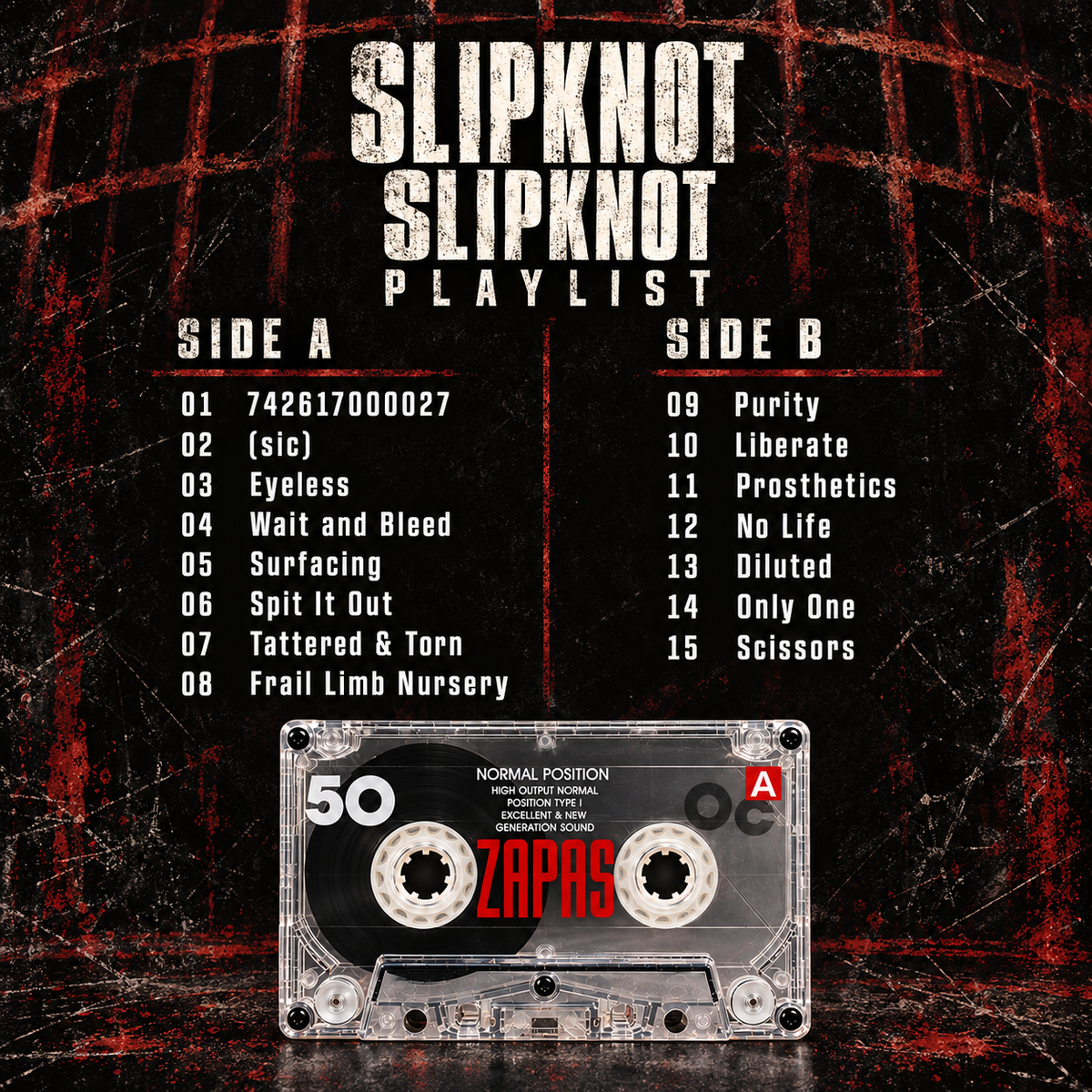 Slipknot Cassette Tape Collection – 4 Iconic Albums