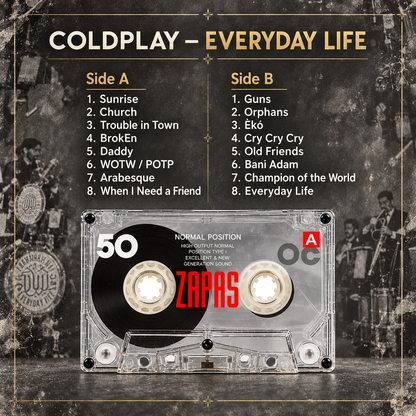 Coldplay Cassette Tape Collection – 4 Iconic Albums