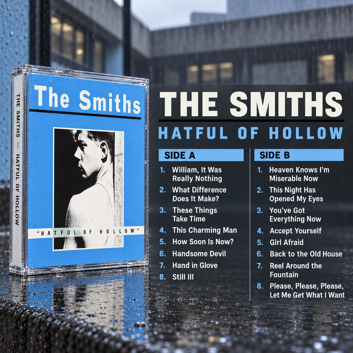 The Smiths Cassette Tape Collection – Hatful of Hollow, The Queen Is Dead, The Sound of The Smiths, Louder Than Bombs, Meat Is Murder – Vintage Indie Rock & Alternative Mixtape