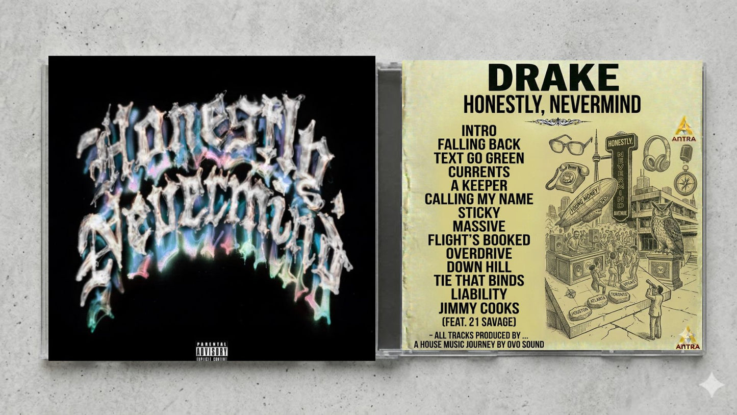 Drake – Honestly, Nevermind Fan-Made CD Edition | Dance & House Inspired Collector’s CD | Custom Album Release