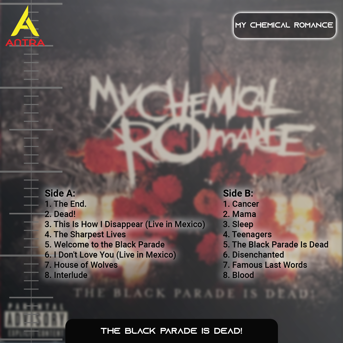 My Chemical Romance Cassette Tape Set – Retro Hand-Recorded Mixtapes for Emo & Alternative Rock Fans