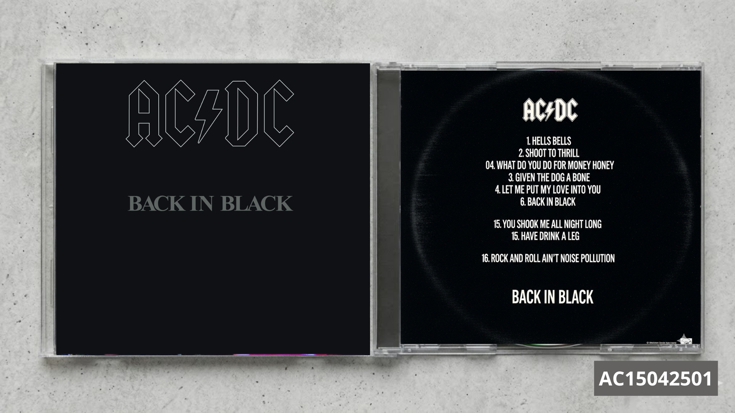 AC/DC – Back in Black | FanMade CD Edition | Classic Rock Collectible