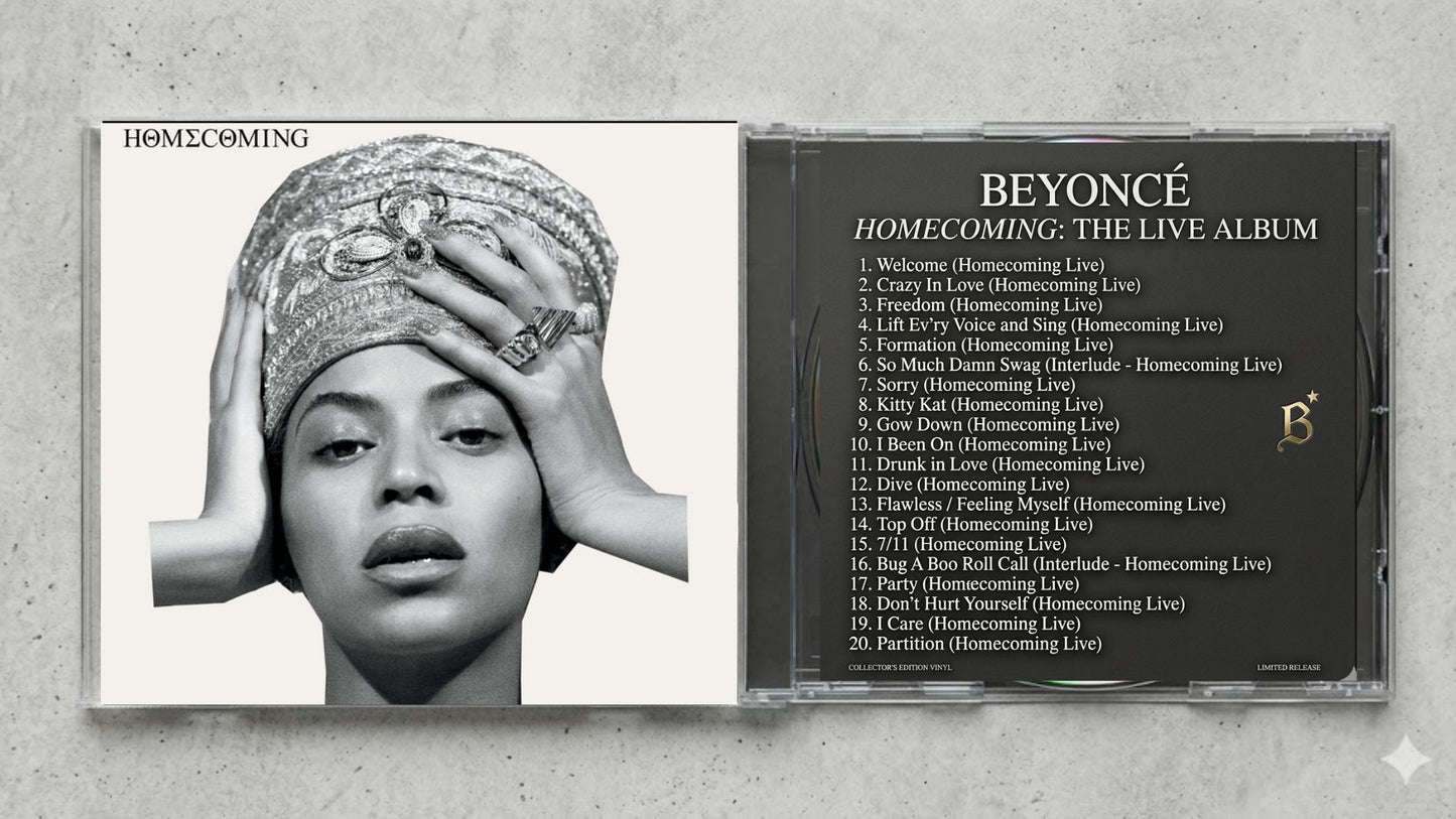 Beyoncé – Homecoming The Live Album FanMade CD Edition | Live R&B Pop Collector’s Edition | Exclusive Custom CD Release