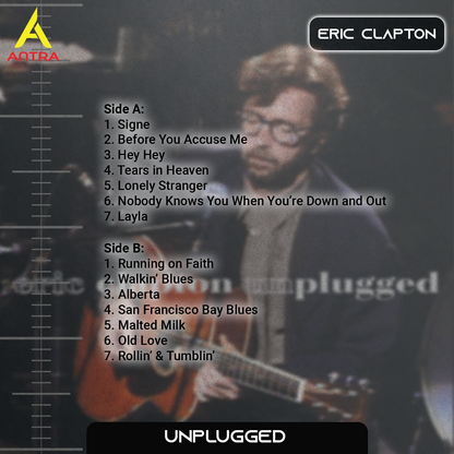 Eric Clapton Cassette Collection – Unplugged, Pilgrim, August & Self-Titled Album – Blues Rock & Classic Rock Tapes