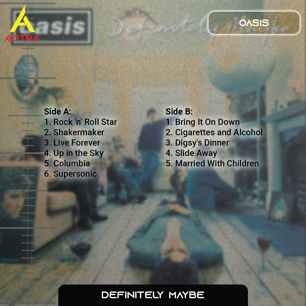 Oasis Vintage Cassette Tape Collection – Definitely Maybe, Morning Glory, Be Here Now & Standing on the Shoulder of Giants