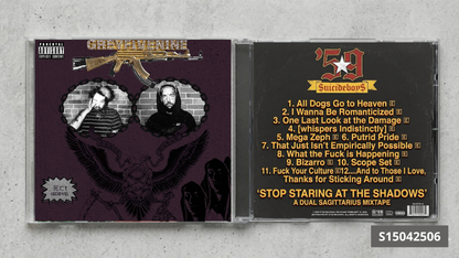 $uicideboy$ – Stop Staring at the Shadows CD FanMade | Underground Rap Collector’s Edition | Custom CD Album