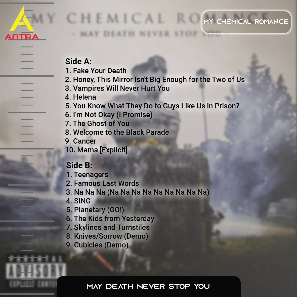 My Chemical Romance Cassette Tape Set – Retro Hand-Recorded Mixtapes for Emo & Alternative Rock Fans