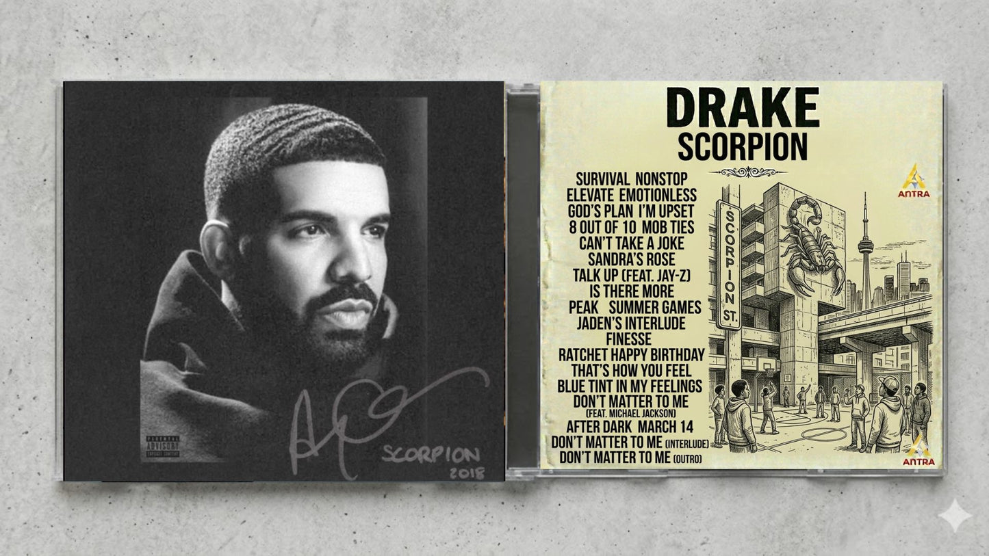 Drake – Scorpion Fan-Made CD Edition | Double Album Hip-Hop Collector’s CD | Custom Album Release