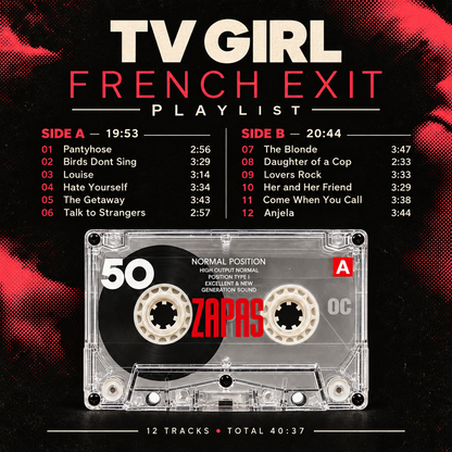 TV Girl Cassette Tape Collection – French Exit, Who Really Cares, Death of a Party Girl & Grapes Upon the Vine