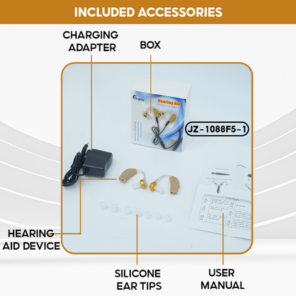 TJZJY 1088F5 Wireless Hearing Aid for the Elderly, Clear Hearing, 12 Month Warranty
