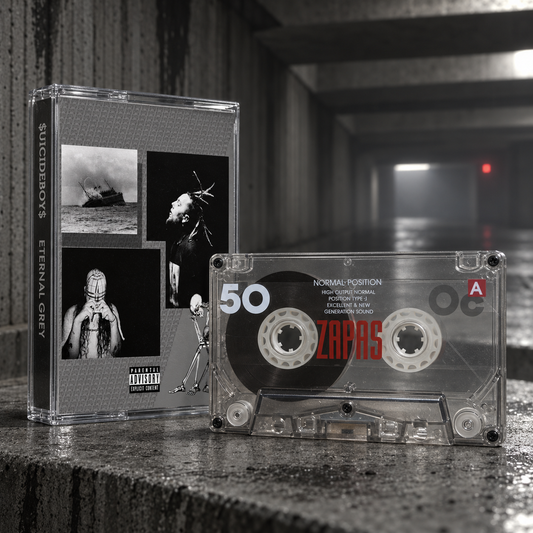 $uicideboy$ Cassette Tape Collection – Grey/Grey, Eternal Grey, I Want to Die in New Orleans, Stop Staring at the Shadows, Long Term Effects of Suffering – Vintage Hip Hop & Underground Rap
