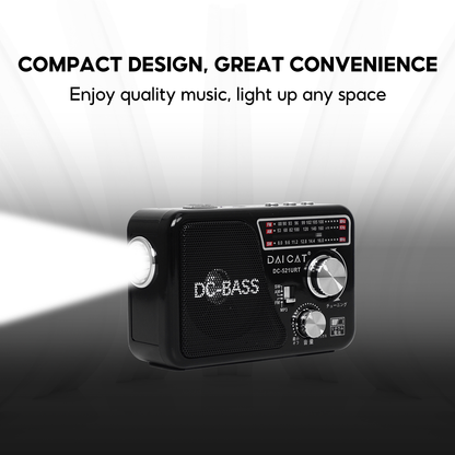 Multi-Band Retro Style Radio 521URT | Portable MP3 Player, Bluetooth Speaker & free USB