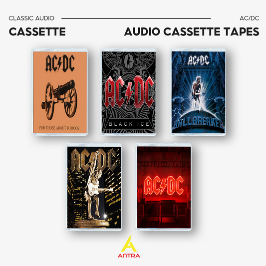 AC/DC Retro Cassette Tape Collection – Hand-Recorded Hard Rock & Classic Rock Mixtape Set