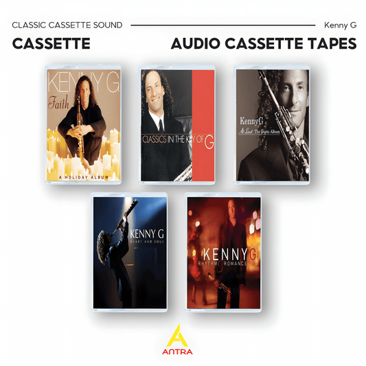 Kenny G Cassette Tape Collection – Faith, Classics in the Key of G, At Last, Heart and Soul, Rhythm & Romance – Smooth Jazz & Saxophone Masterpieces