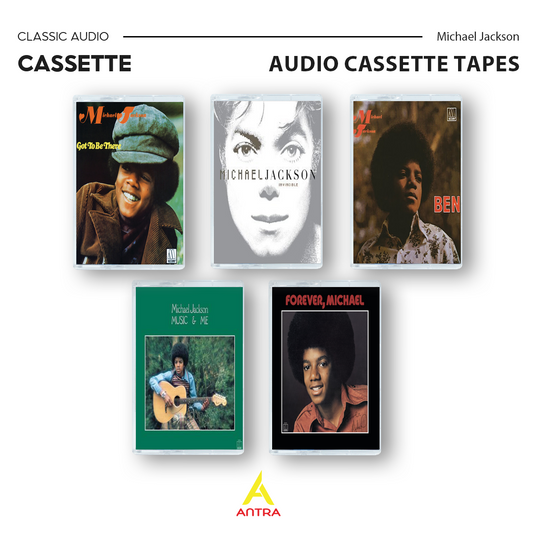 Michael Jackson Cassette Tape Set – Got to Be There, Invincible, Ben, Music & Me, Forever Michael – Vintage Soul & Pop Collectible