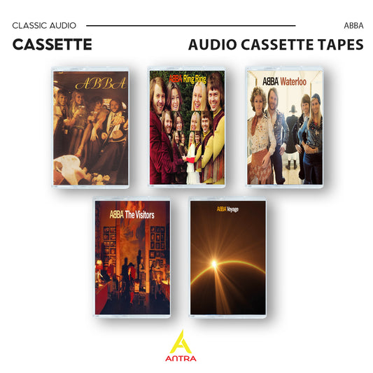 ABBA Cassette Tape Collection – Self-Titled, Ring Ring, Waterloo, The Visitors, Voyage – Pop & Disco Legends
