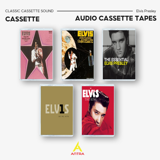 Elvis Presley Cassette Tape Set – Elvis Sings Hits from His Movies, Aloha from Hawaii via Satellite, The Essential Elvis Presley, ELV1S 30 #1 Hits, The King – Vintage Rock & Roll Collection