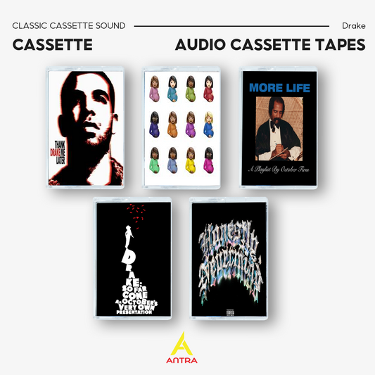 Drake Cassette Tape Set – Thank Me Later, Certified Lover Boy, More Life, So Far Gone, Honestly Nevermind – Hip Hop & R&B Collectible Mixtape
