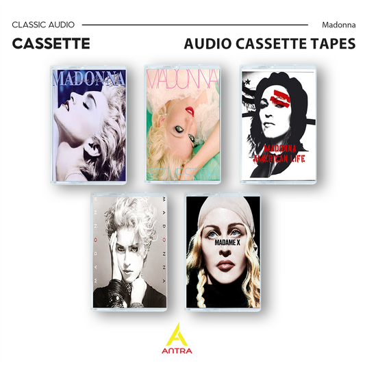 Madonna Cassette Tape Collection – True Blue, Bedtime Stories, American Life, Madonna (Debut), Madame X – Vintage Pop & Dance Mixtape for Collectors
