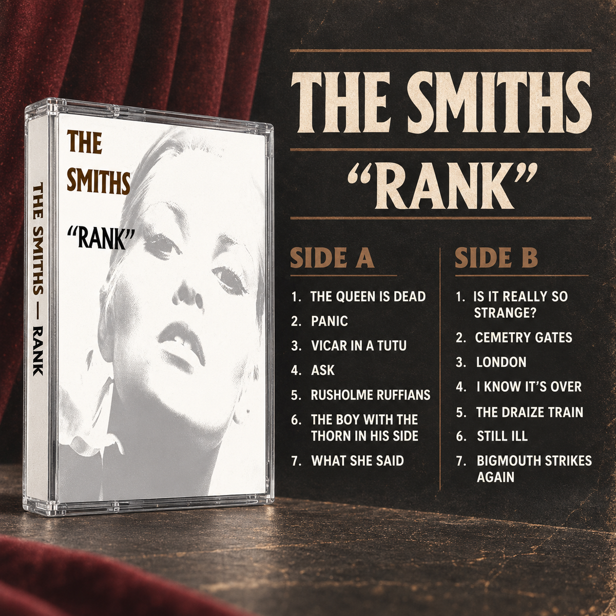 The Smiths Cassette Tape Set – Strangeways Here We Come, Best I, Rank, The World Won’t Listen, Best II – Vintage Indie Rock & Alternative Collection