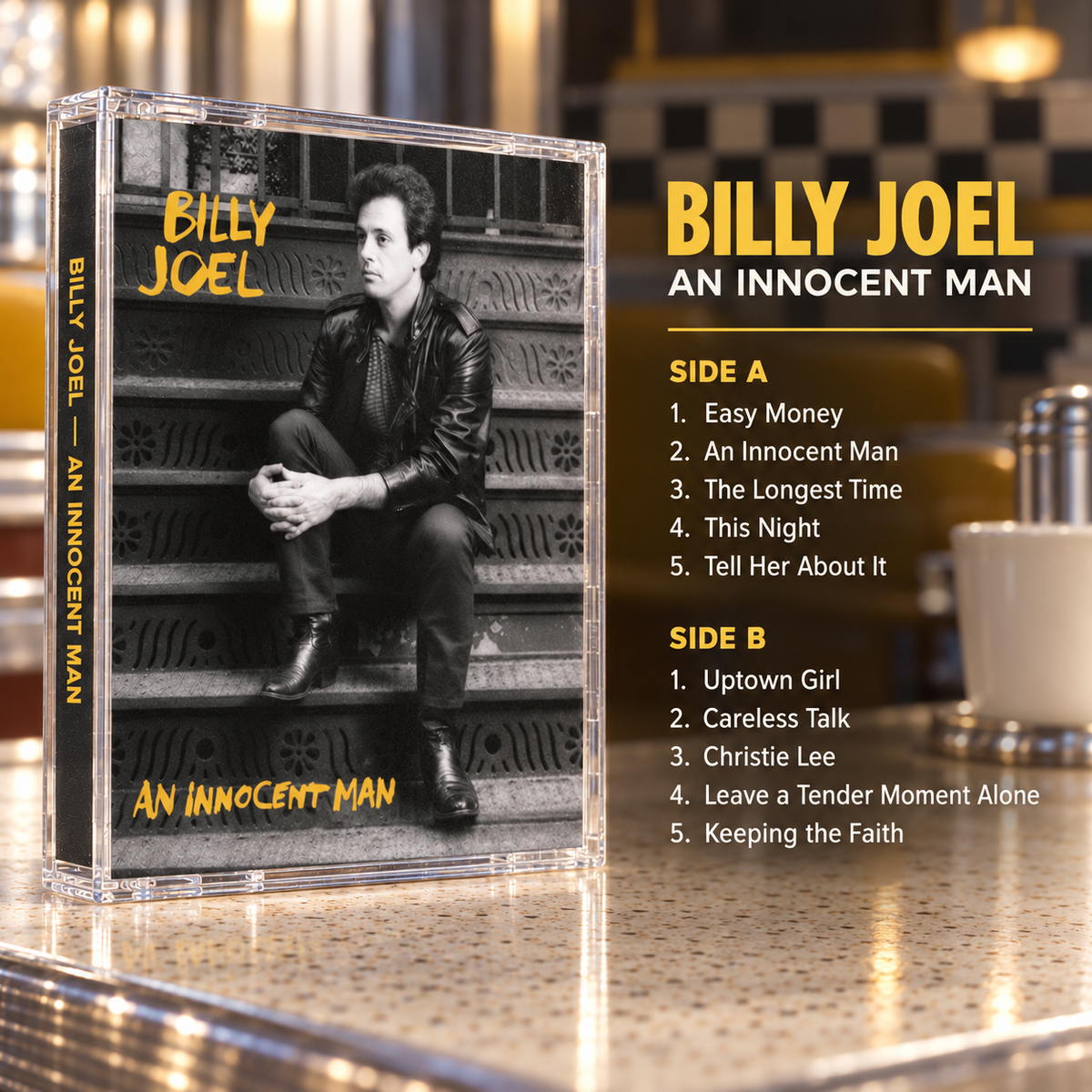 Billy Joel Retro Cassette Tape Collection – Vintage Mixtape for Collectors