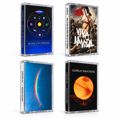 Coldplay Cassette Tape Collection – Parachutes, Viva La Vida, Moon Music & Music of the Spheres – Choose One or Complete Set