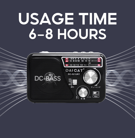 Multi-Band Retro Style Radio 521URT | Portable MP3 Player, Bluetooth Speaker & free USB