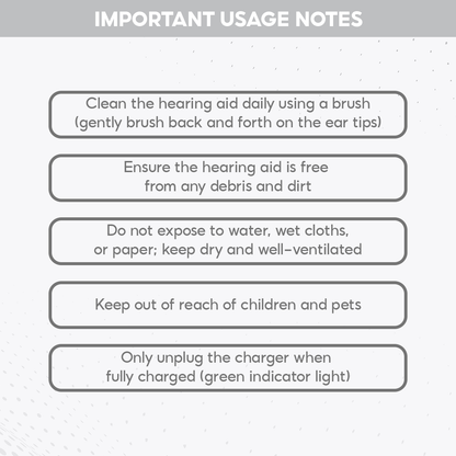 TJZJY 1088F4 High Quality Hearing Aid, Wearable on Both Ears for the Elderly, Clear Sound, No Noise, 12 Month Warranty