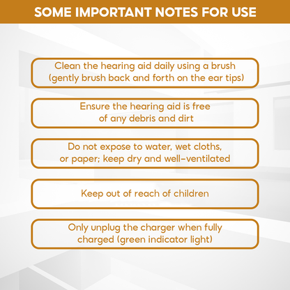 Genuine High-End TJZJY 1088F2 Hearing Aid, 4 Clear Sound Levels, Comfortable to the Ears, 12-Month Warranty