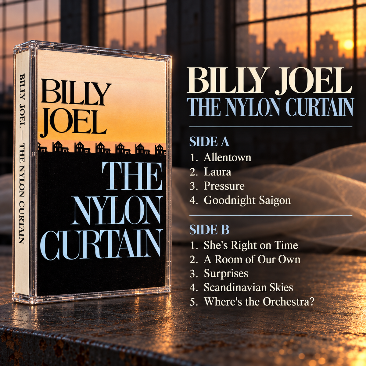 Billy Joel Retro Cassette Tape Collection – Vintage Mixtape for Collectors