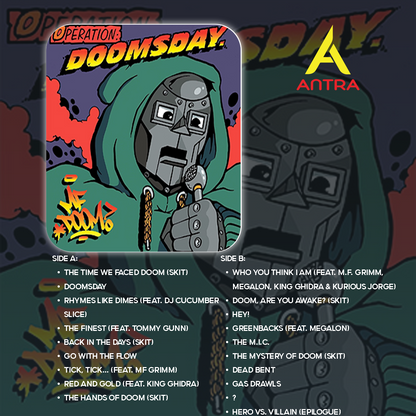 MF DOOM Vintage Cassette Tape Collection – Madvillainy, MM..Food, Operation Doomsday, Born Like This, Take Me To Your Leader – Collectible Hip Hop Mixtape