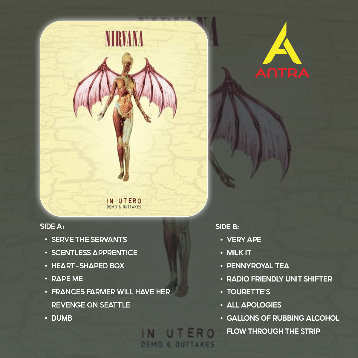 Nirvana Vintage Cassette Tape Collection – Hand-Recorded Grunge & Alternative Rock Mixtape Set