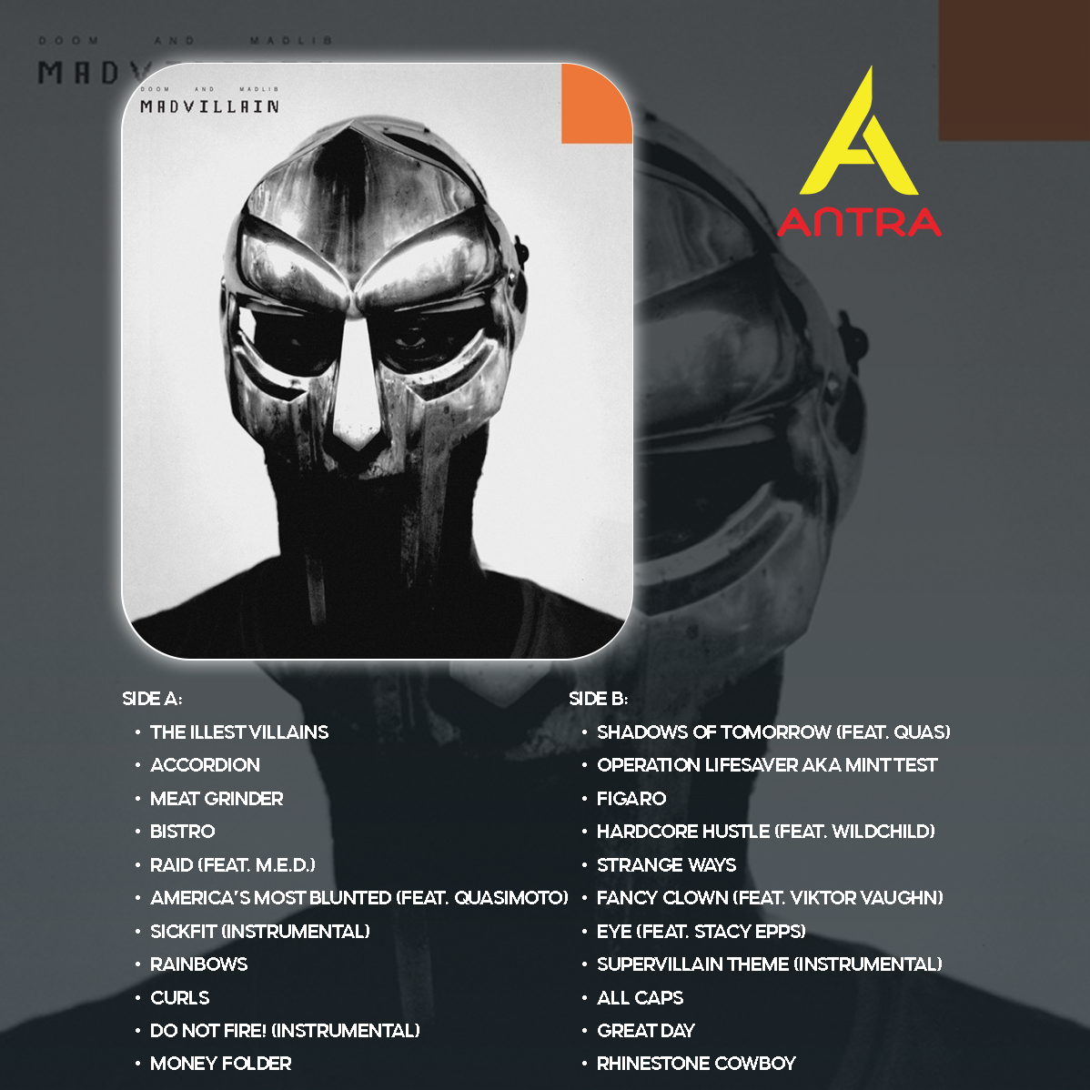 MF DOOM Vintage Cassette Tape Collection – Madvillainy, MM..Food, Operation Doomsday, Born Like This, Take Me To Your Leader – Collectible Hip Hop Mixtape