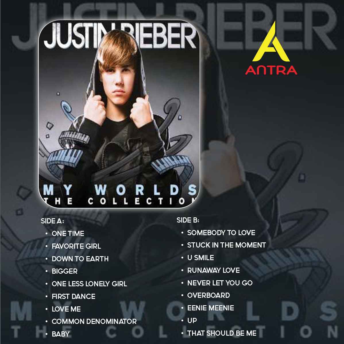 Justin Bieber Retro Cassette Tape Set – Vintage Hand-Recorded Mixtape Collection